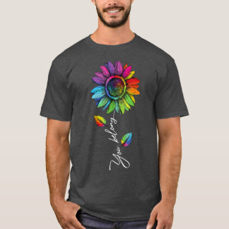 Du tillhör LGBTQ+ Rainbow Gay pride Solros T Shirt