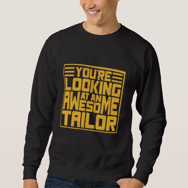 Du Tittar Ata An Fantastisk Tailor Lång Ärmad Tröja (Framsida)