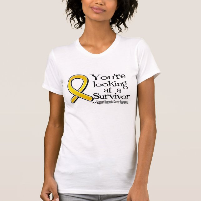 Du Tittar på en bilaga Cancer Survivor Tee Shirt (Framsida)