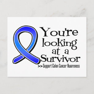 Du Tittar på en Colon Cancer Survivor Vykort