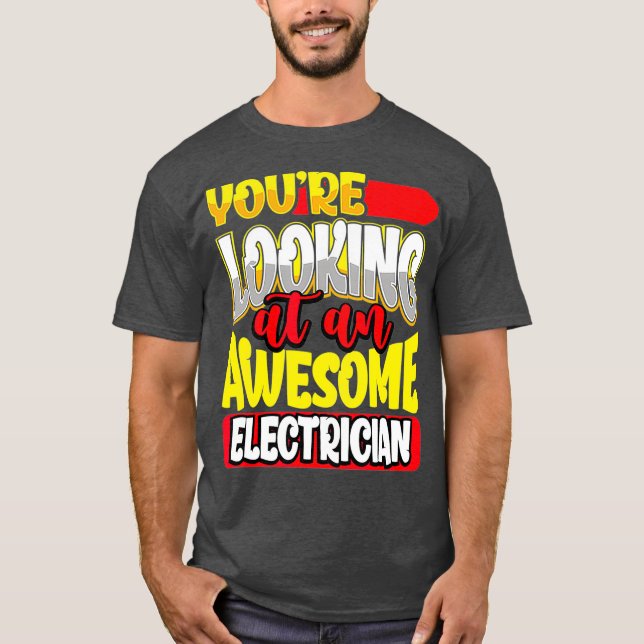 Du Tittar på en Fantastisk Lineman Electrician T Shirt (Framsida)