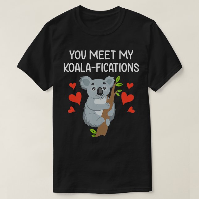 Du träffade min Koalifications-gåva till honom Hen T Shirt (Design framsida)