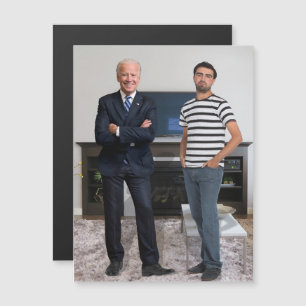 Du träffade president Joe Biden Lägg till foto Magnetisk Inbjudningskort