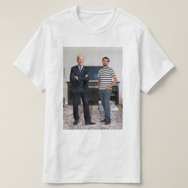 Du träffade president Joe Biden | Lägg till foto T Shirt (Design framsida)