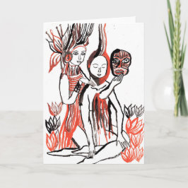 Du tränger mitt hjärta och tar bort masken helgkort