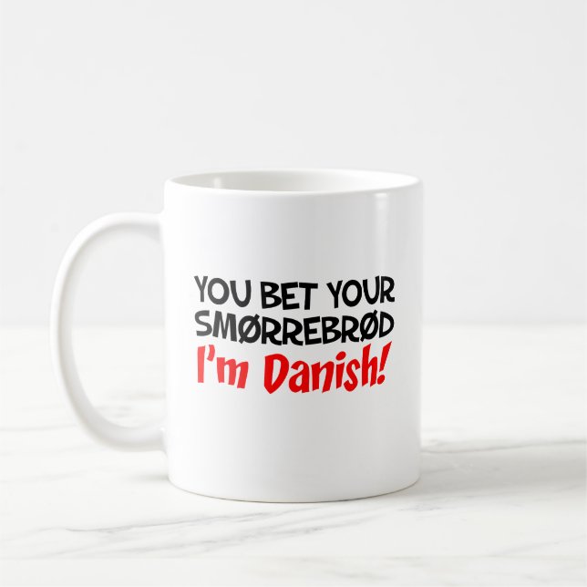 Du tror att din Smorrebrod jag är dansk Kaffemugg (Vänster)