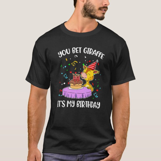 Du tror att Giraffe är min födelsedag 1 T Shirt (Framsida)