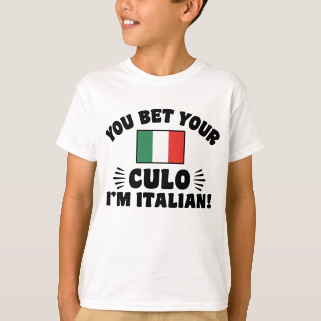 Du tror att jag är italienare. tröja (Framsida)