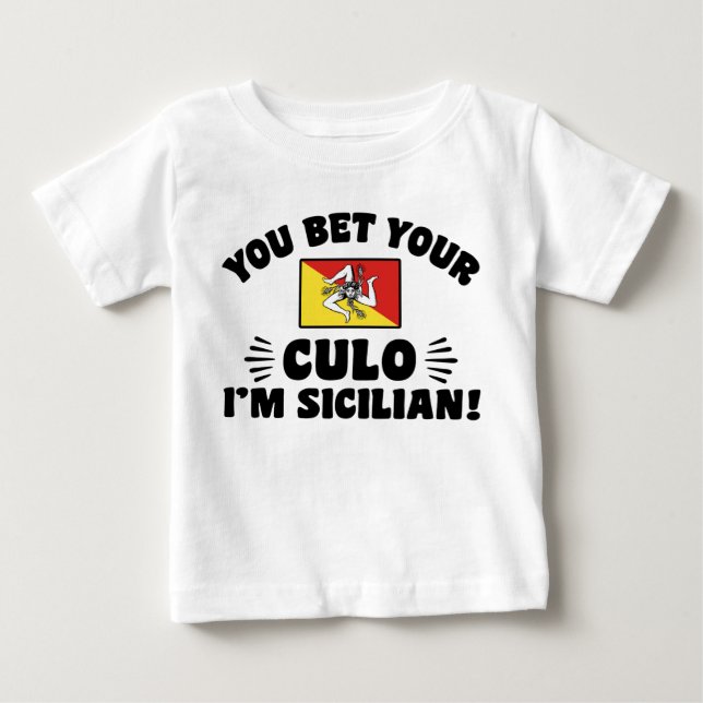 Du tror att jag är siciliansk t-shirt (Framsida)