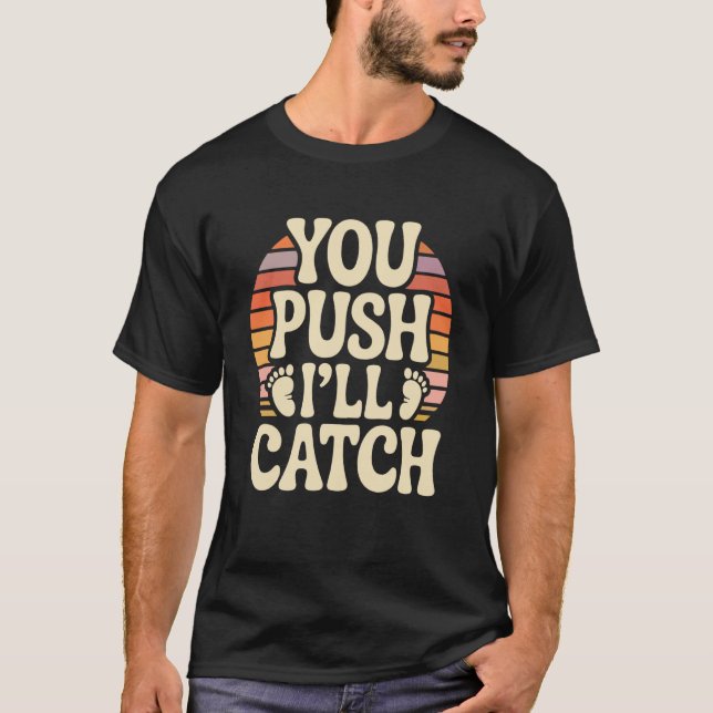 Du trycker jag fångar Roligt citat grafik T Shirt (Framsida)