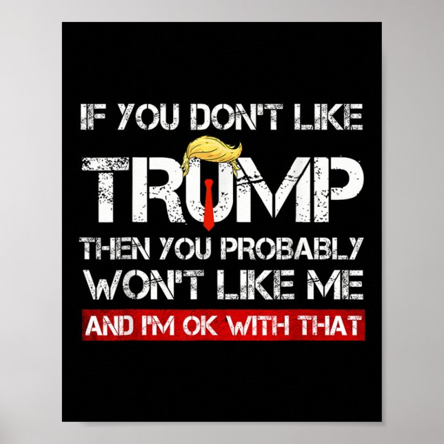 Du tycker inte om Trump, då du förmodligen inte gi Poster (Framsidan)