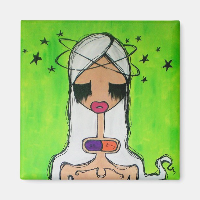 "Du undrar nu" Square Magnet (Framsidan)