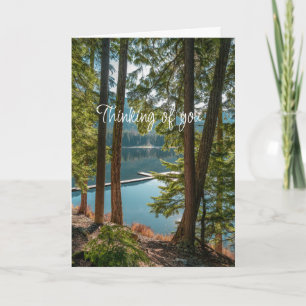 Du vackra Sjö Camping Forest Träd Kort