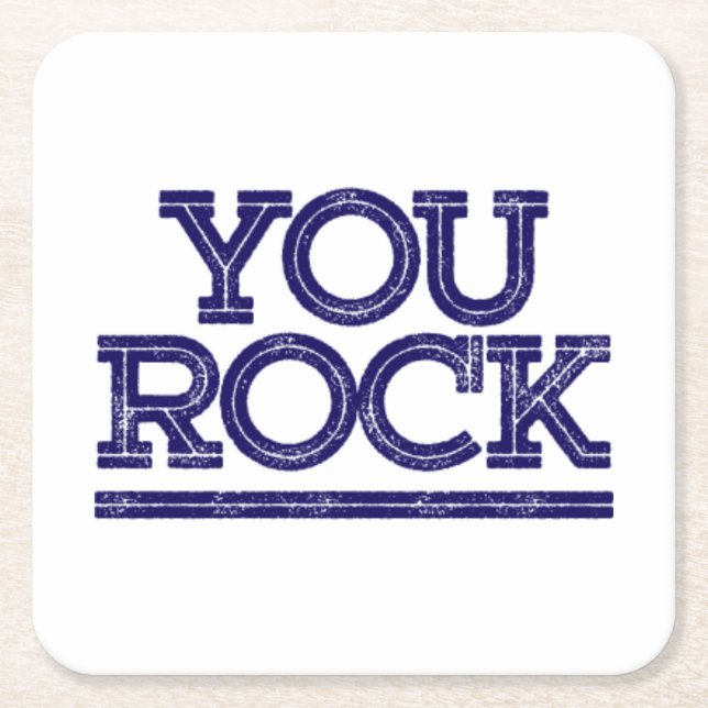 Du vaggar underlägg papper kvadrat (Framsidan)