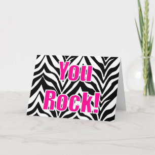 Du vaggar! Zebra tryck Kort