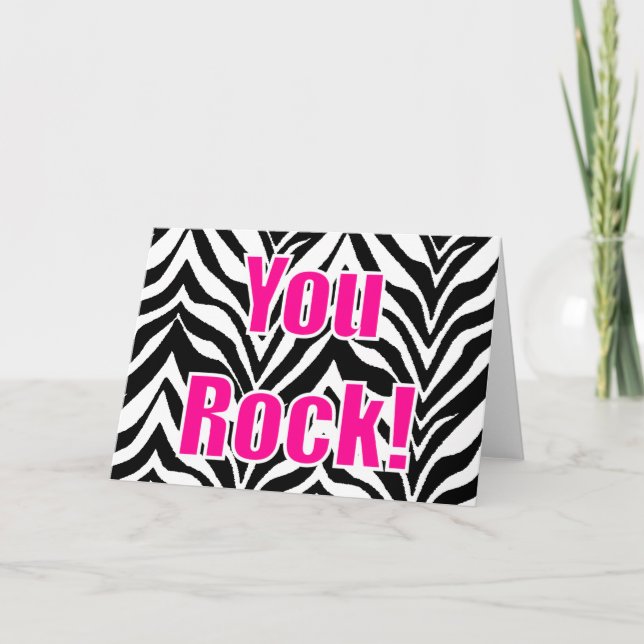 Du vaggar! Zebra tryck Kort (Framsida)