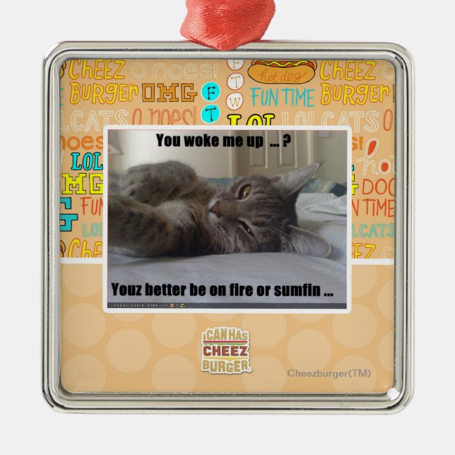 Du vaknade upp mig julgransprydnad metall (Framsidan)