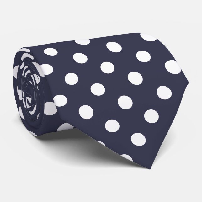 Du väljer bakgrundsfärg- och vitpolka dots slips (Rullad)