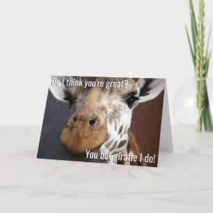 Du väljer Giraffe-uppmuntringskort Kort
