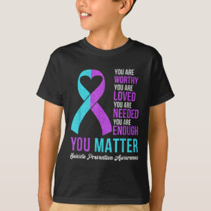 Du Vänlighet Var Snäll Suicide Prevention Medveten T Shirt