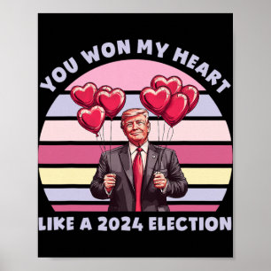 Du Vann Mitt Hjärta Som En Val Komisk Trump Poster