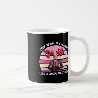Du Vann Mitt Hjärta Som Ett 2024 Val Roligt Trump Kaffemugg
