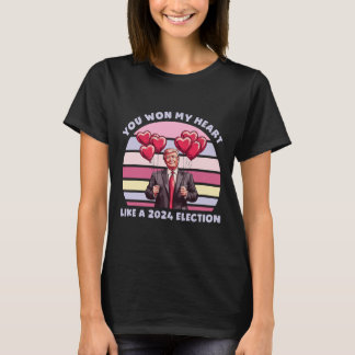 Du Vann Mitt Hjärta Som Ett 2024 Val Roligt Trump T Shirt