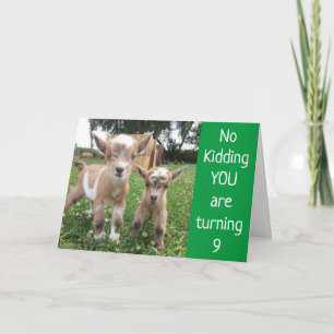 **DU VÄNTAR 9** INGEN KIDING! BIRTHDAY CARD KORT