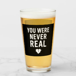 Du var aldrig verklig - skingrad hjärtdesign glaskopp