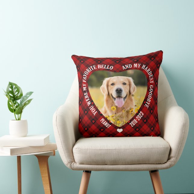 Du var Hej Pet Memorial Photo Julafton Kudde (Stol)