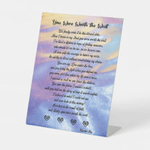 Du var värd väntetecken/Kärlek/gift Pe