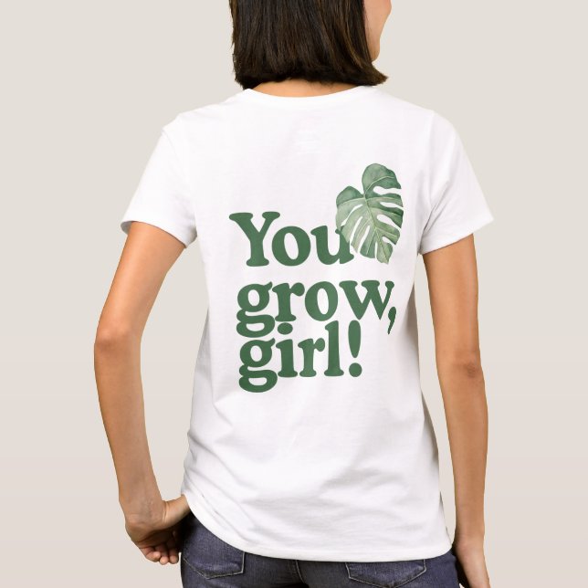 Du växer, flicka - Monstera Albo Tee Shirt (Baksida)