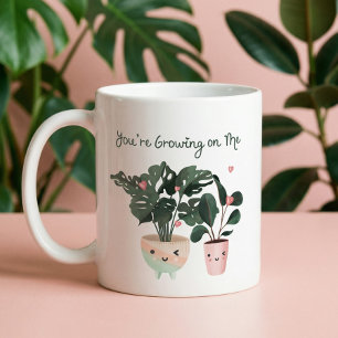 Du växer på mig, kröda vattenfärgade plåtar kaffemugg