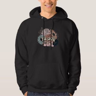 Du Växer Tjej Trädgårdsmästare Blommor Sukkulent Hoodie