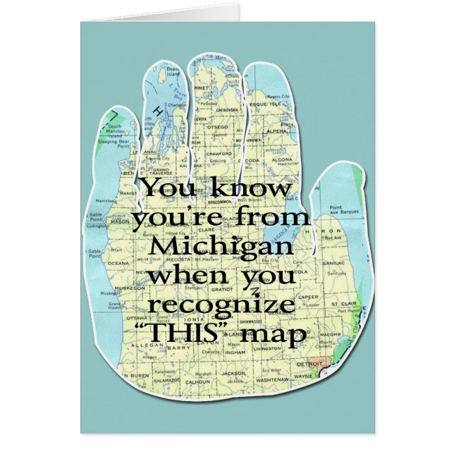Du vet att du är från Michigan när Hälsningskort (Framsidan)