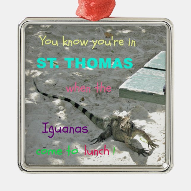 Du vet att du är i St. Thomas när... Julgransprydnad Metall (Framsidan)
