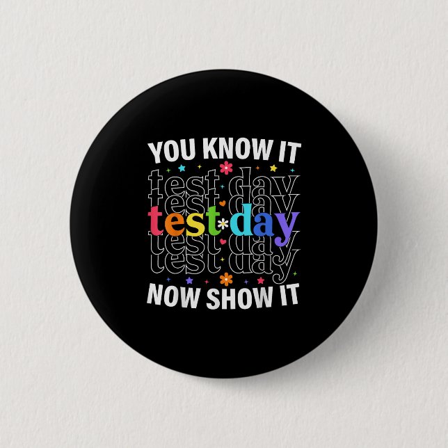 Du Vet Det Nu Visa Det Roligt Test Dags Motivation Knapp (Framsida)