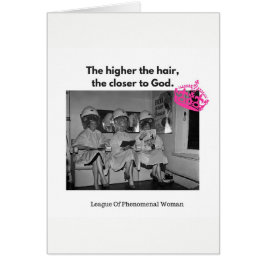 Du vet, högre håret, närmare God. Hälsningskort