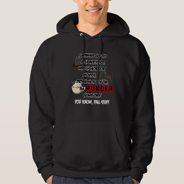Du vet höstgrejer  Grafisk Halloween Hoodie (Framsida)