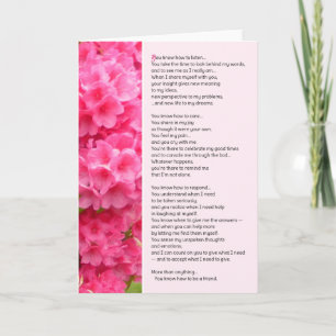 Du vet hur man lyssnar...Vänskap Kort