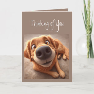Du vet hur mycket jag tänker på dig hund kort