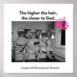 Du vet ju högre håret är, ju närmare Gud. Poster