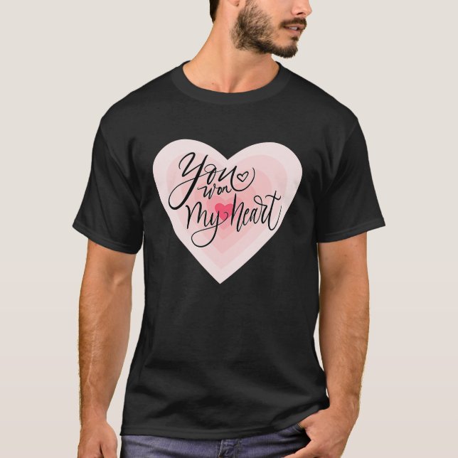 DU VET MIN HJÄRTA VALENTINS DAG T SHIRT (Framsida)