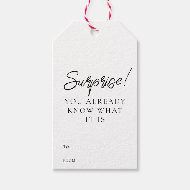 Du vet redan vad det är för roligt i jul presentetikett (Framsidan)