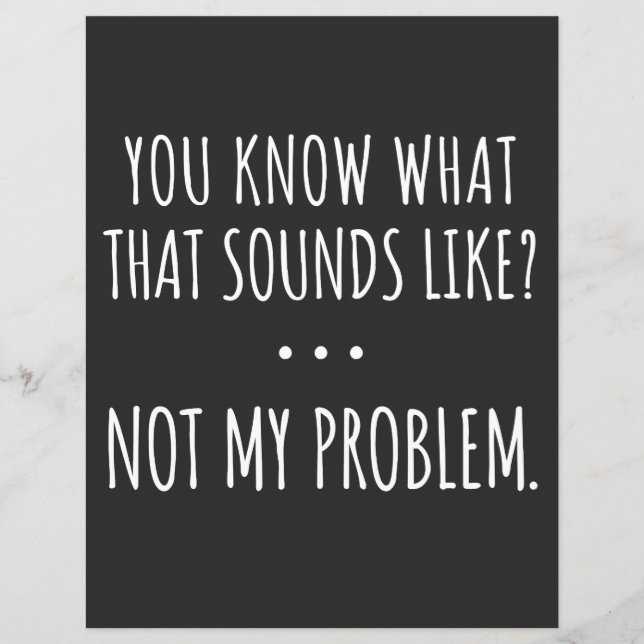 Du vet vad Ljuden tycker om att inte mitt problem (Framsida)