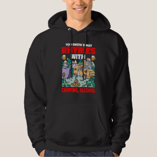 Du vet vad som rimmer på Camping Alkohol Hoodie