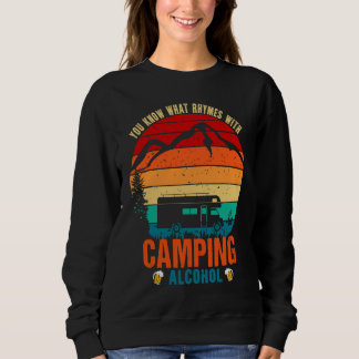 Du vet vad som rimmer på Camping och Alkohol Vin T Shirt