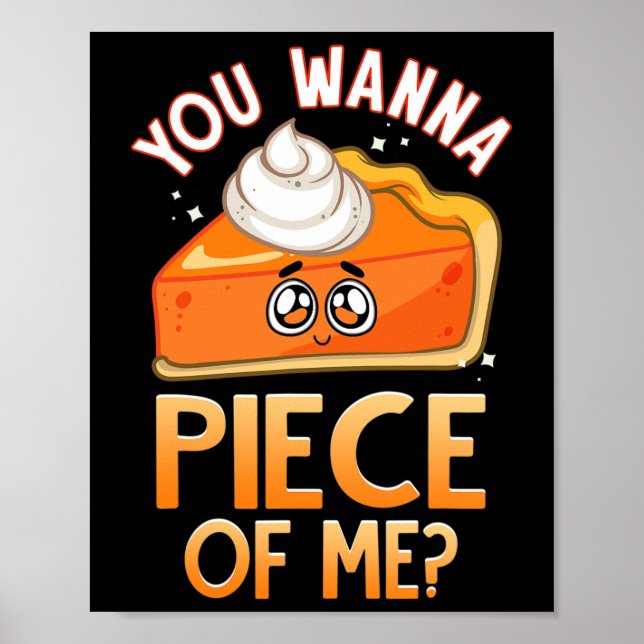 Du vill ha Biet på mig Funny Fall Pun Pumpkin Paj  Poster (Framsidan)
