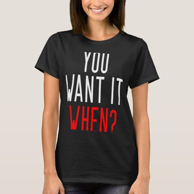 Du vill ha det när Coworking Slogan T Shirt (Framsida)