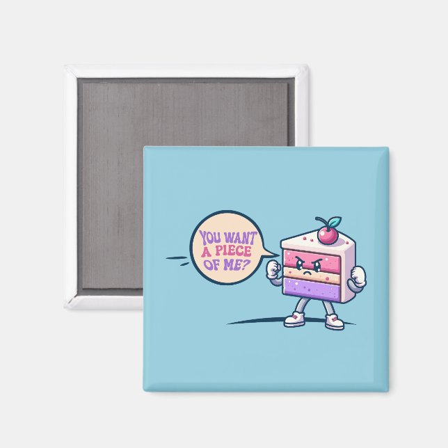 Du vill ha en Biet i mig Cake Funny Cute Magnet (Front/Back)